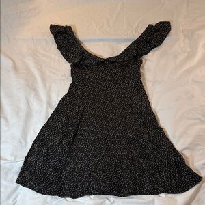 Kimchi Blue Black Floral Mini Sun Dress